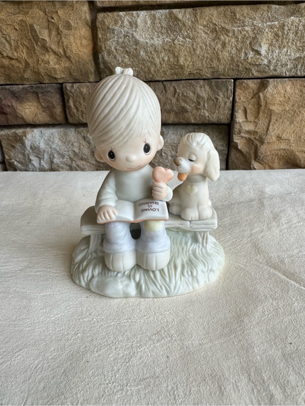 Vintage Precious Moments “Loving Is Sharing” Figurine – Enesco